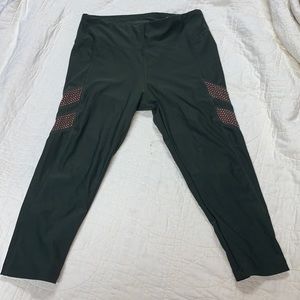 Marika green and pink sports leggings medium